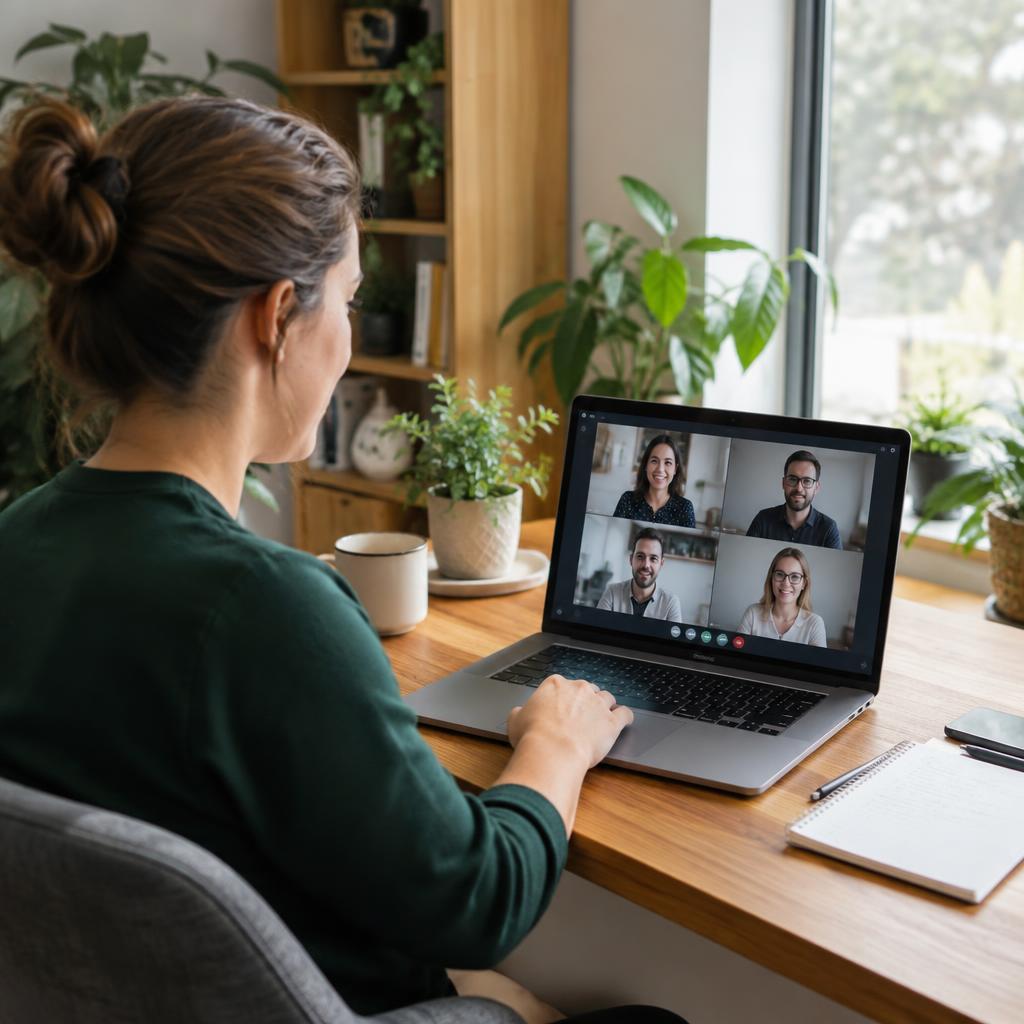 Bureau à domicile aménagé pour le télétravail